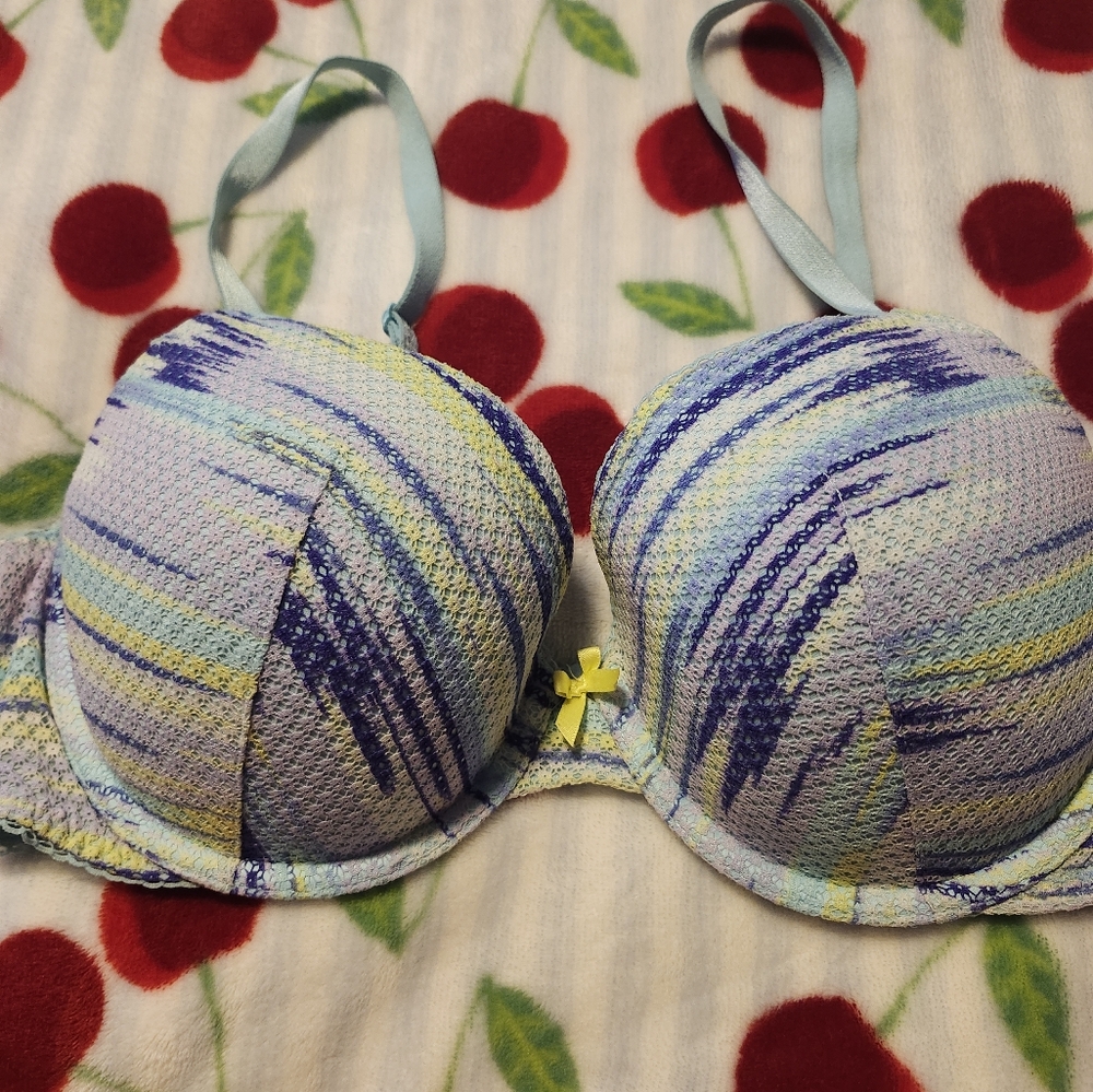 Victoria's Secret Blue and Purple Bra with Underwire Support